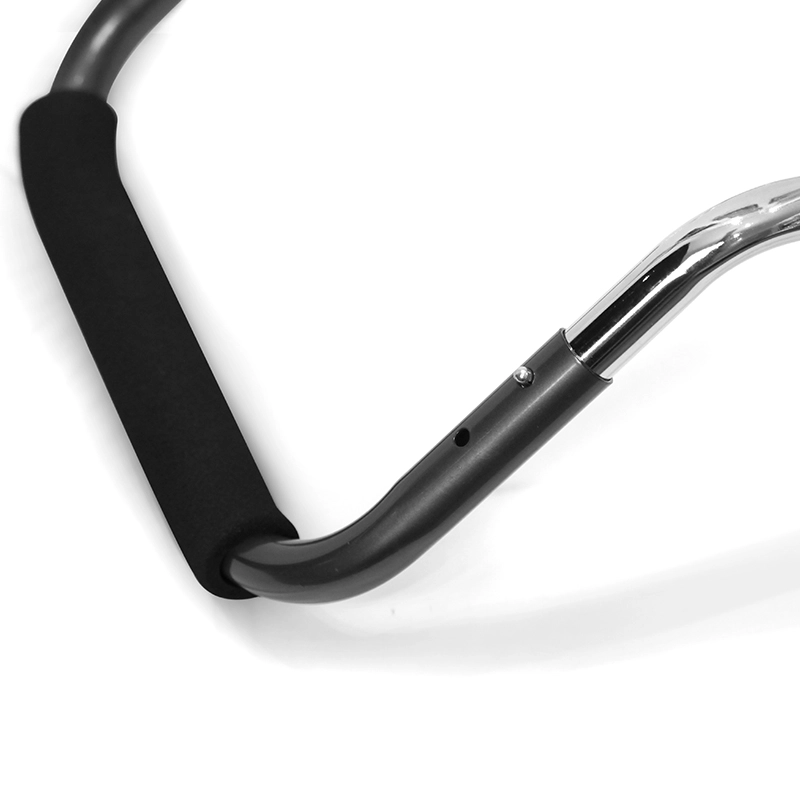 Detail view of a sit-up bench for evaluating fit and construction